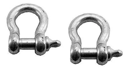 2 Piece Pack 3/4" Steel Bow Shackle Clevis Screw Pins Anchor Hook Point Pin