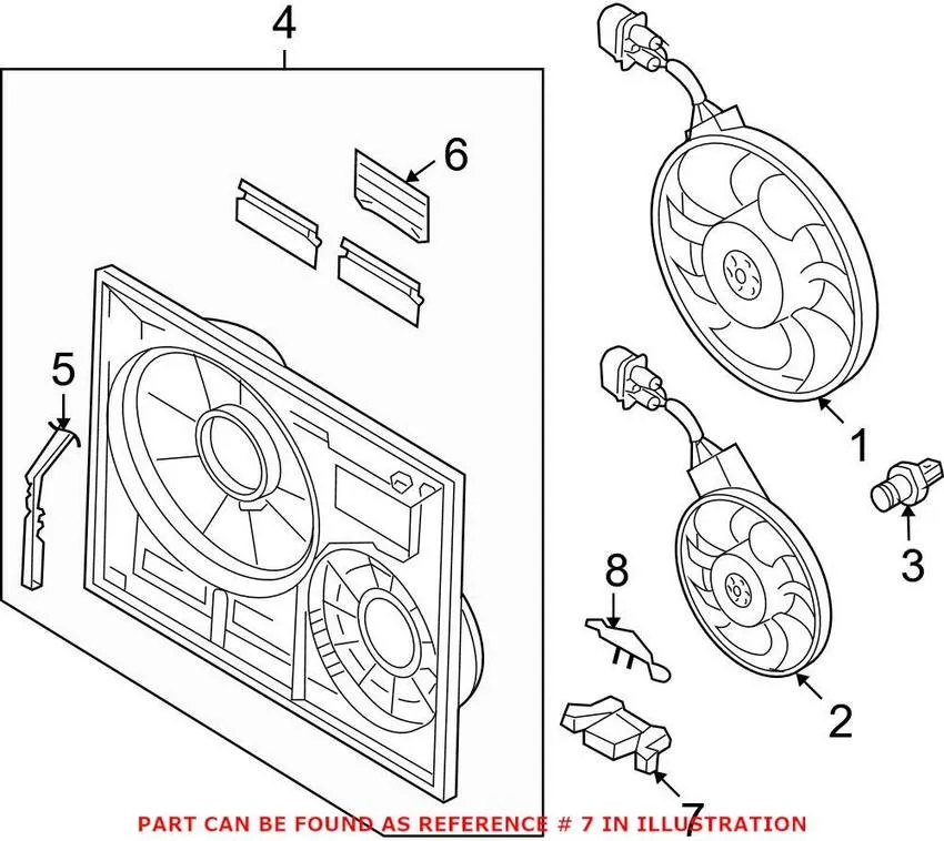 Audi VW Bumper Impact Beam Bracket – Front 7L0805517