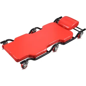 BESTOOL Heavy-Duty Automotive Creeper | Metal Frame Mechanic Creeper | 350LBs Capacity, Red