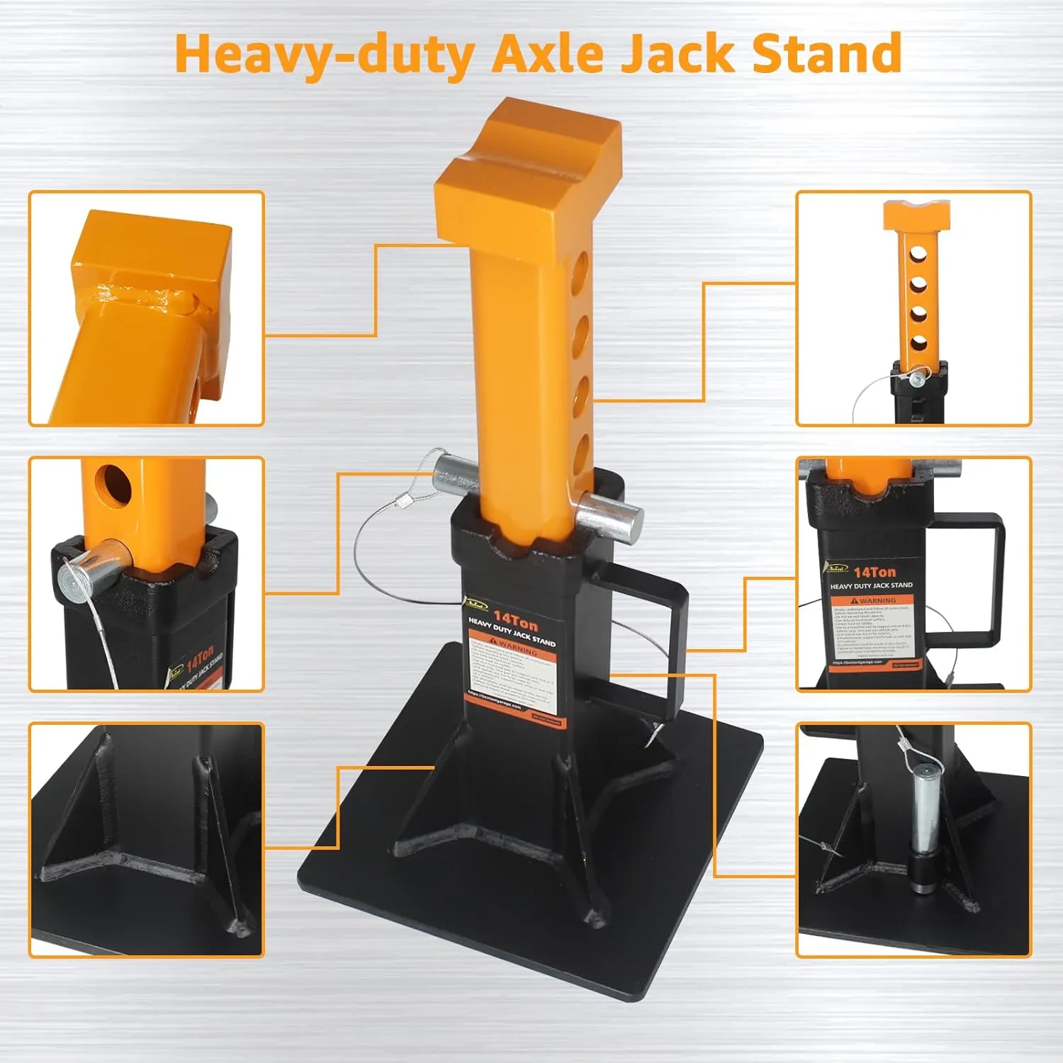 BESTOOL Heavy Duty Jack Stand | Truck Jack Stand with Security Locking Pins-14 ton(28000Ibs) Capacity, 2 Pack