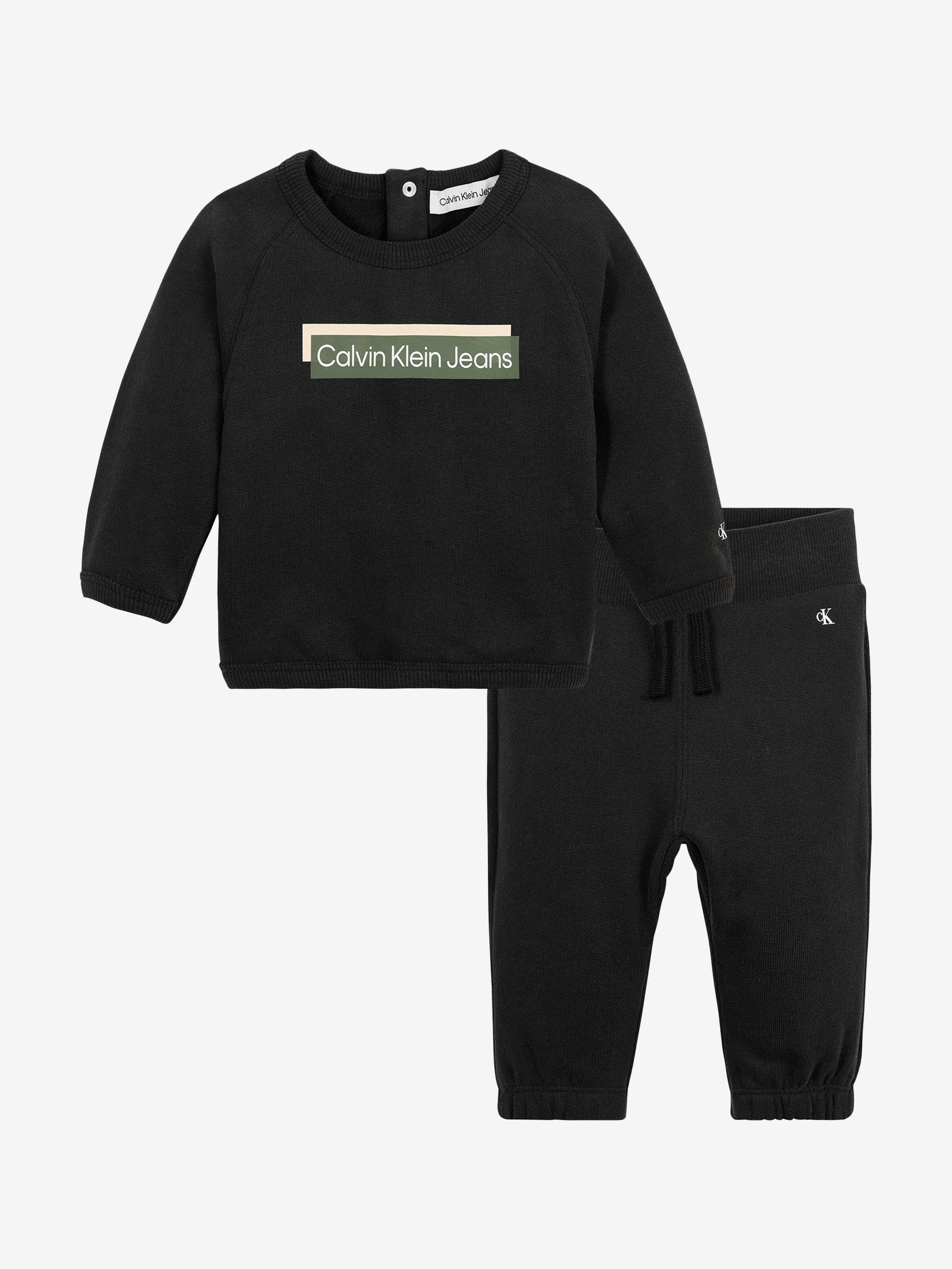 Calvin Klein Baby Boys Hero Logo Tracksuit in Black