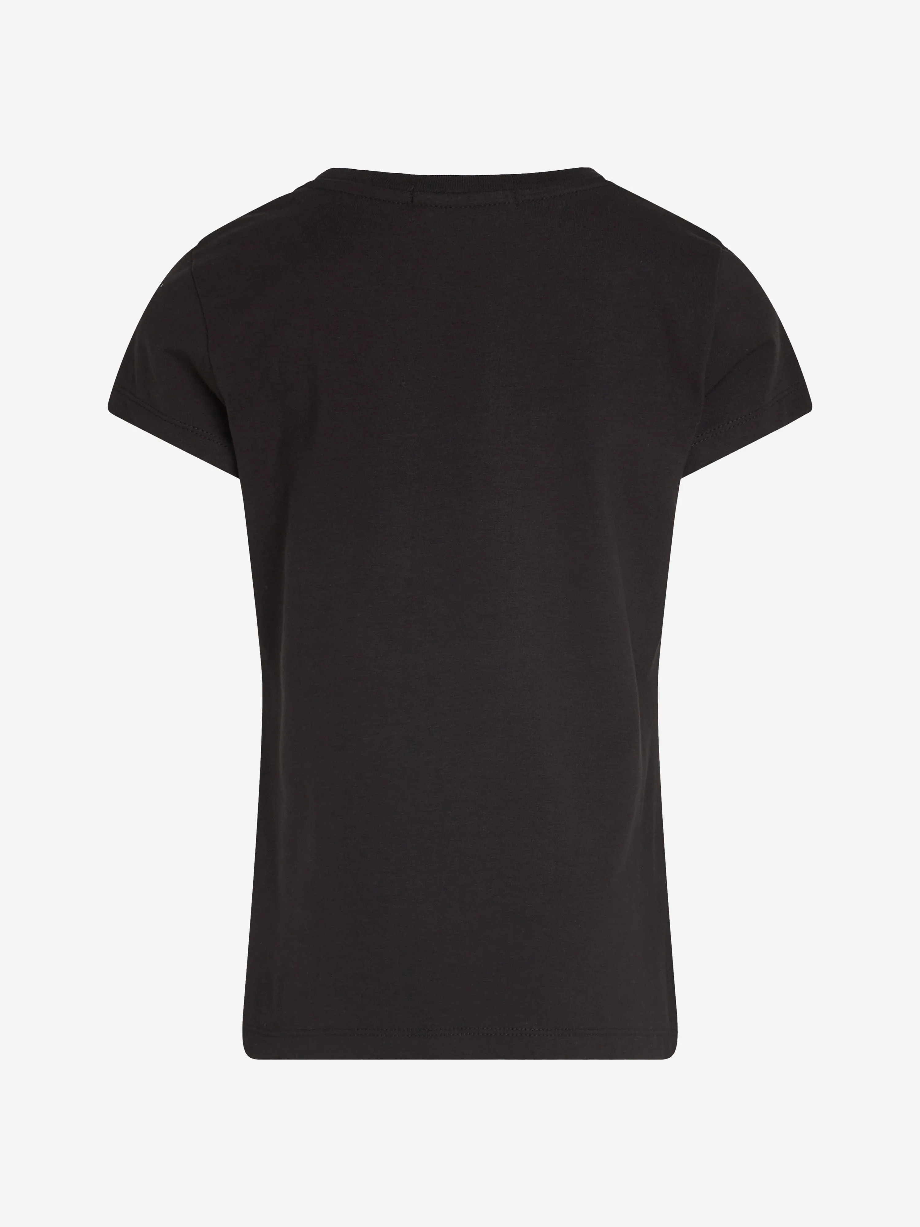 Calvin Klein Girls Iridescent CK Logo T-Shirt in Black