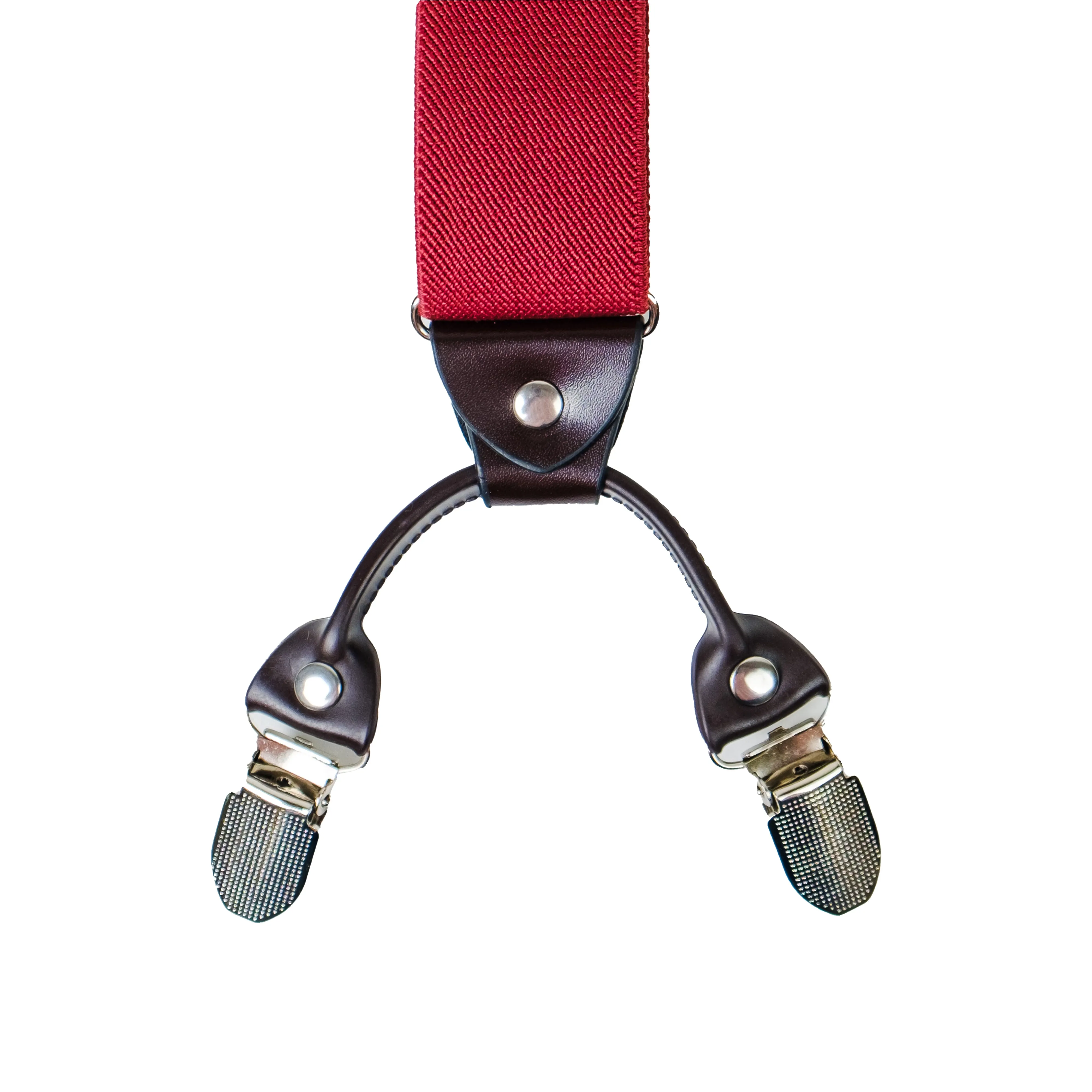 Chokore Stretchy Y-shaped Suspenders with 6-clips (Burgundy)