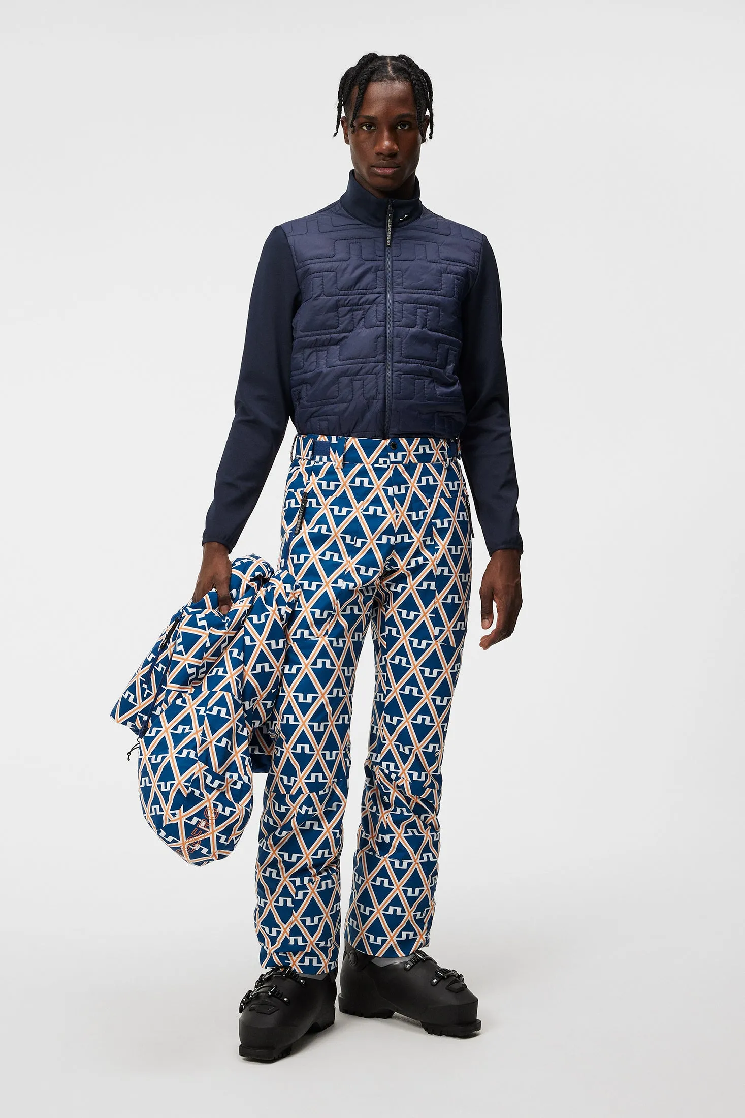 Clarke Pant Printed / Estate Blue Diamond