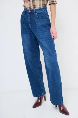 Classic high-waisted straight-leg jeans wholesale