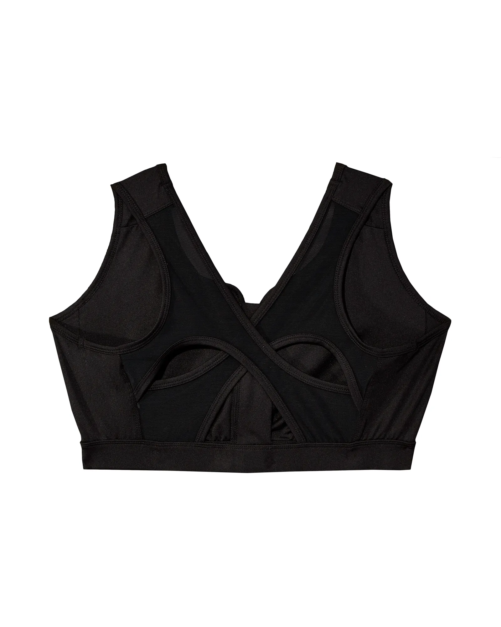 Como Zip Front Sports Bra | Black