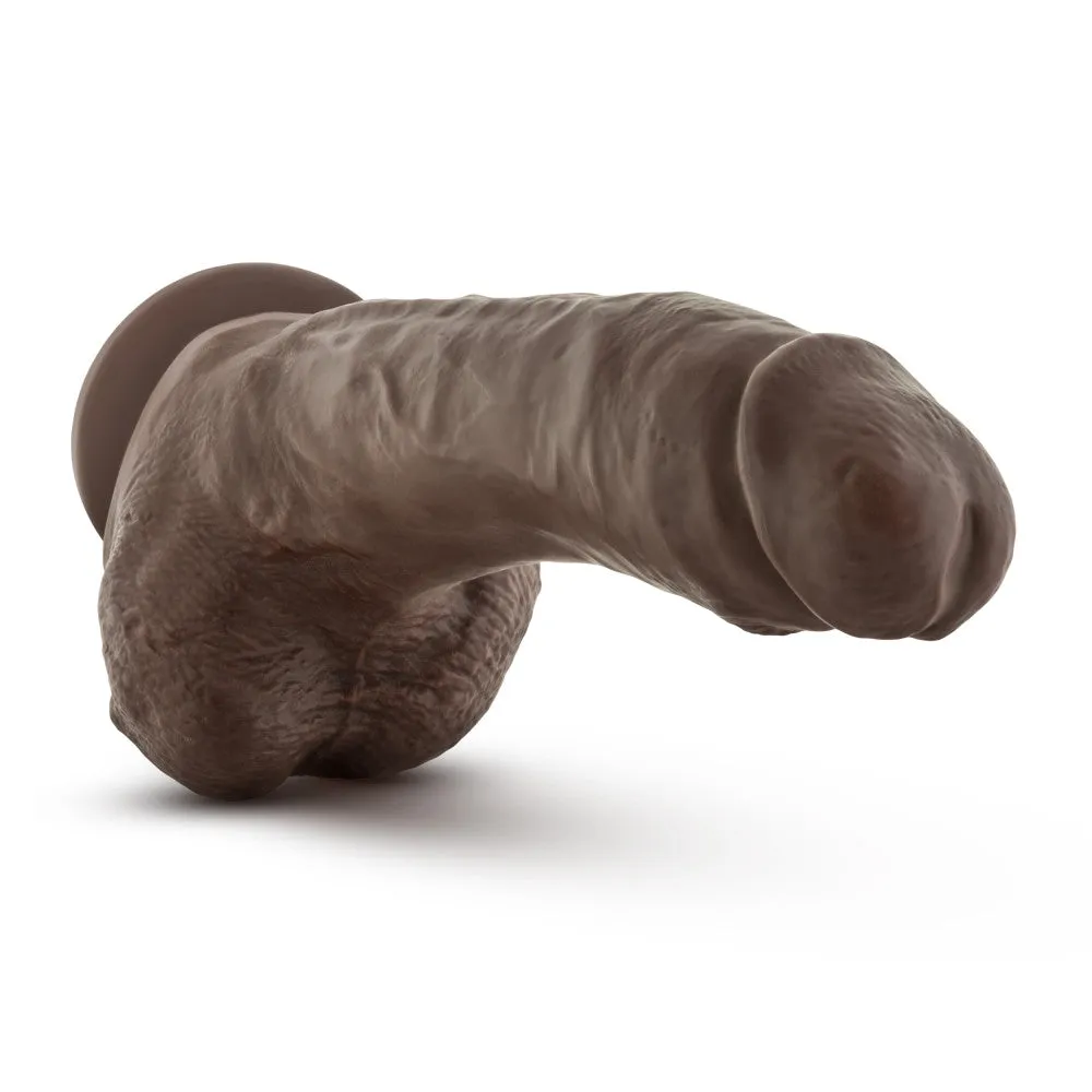 Coverboy™ By Blush® | The Mechanic Realistic Chocolate 9-Inch Long Dildo With Balls & Suction Cup Base