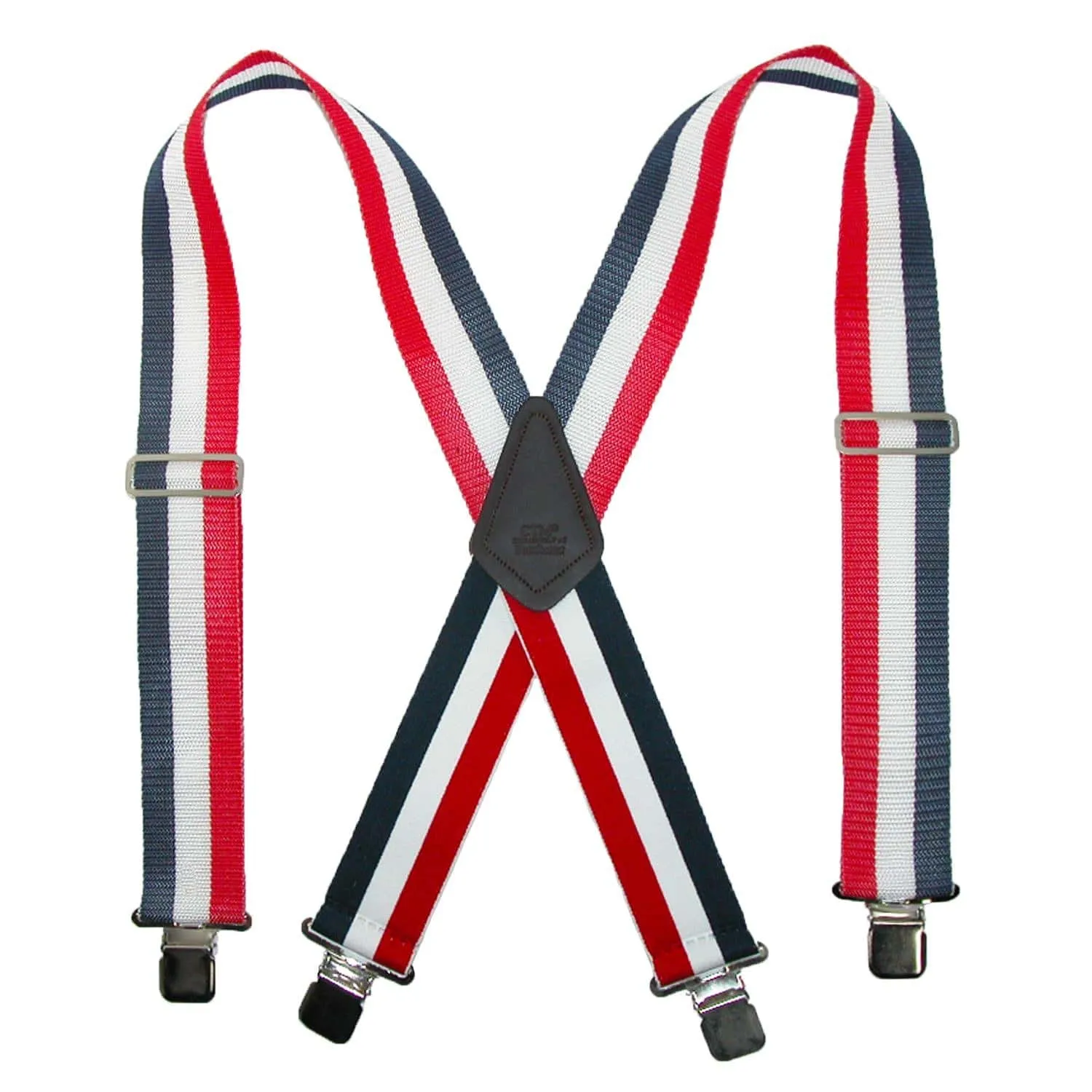 CTM® Men's 2 Inch Wide Non-Elasticized Construction Clip-End Suspenders