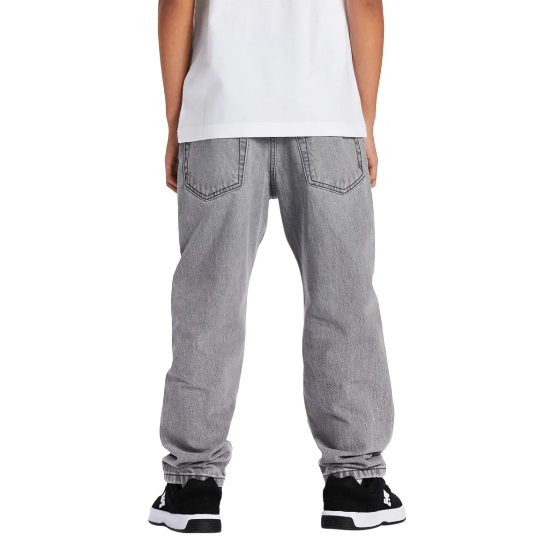 DC Boys Worker Baggy Denim Jeans - Grey Wash