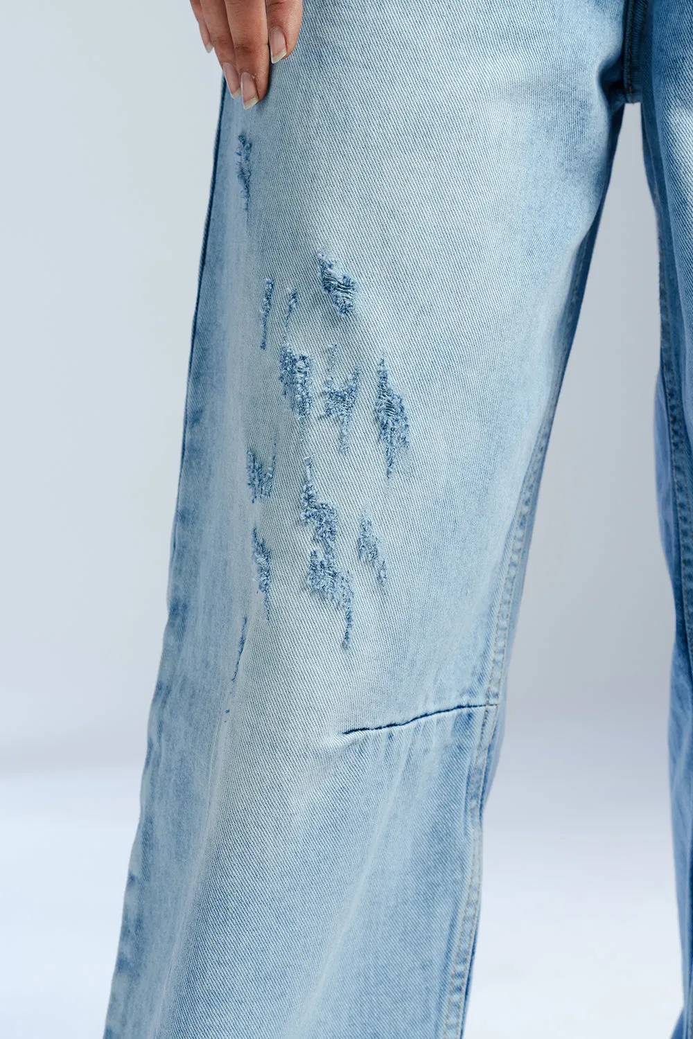 Dewdrop Blue Balloon Fit Jeans