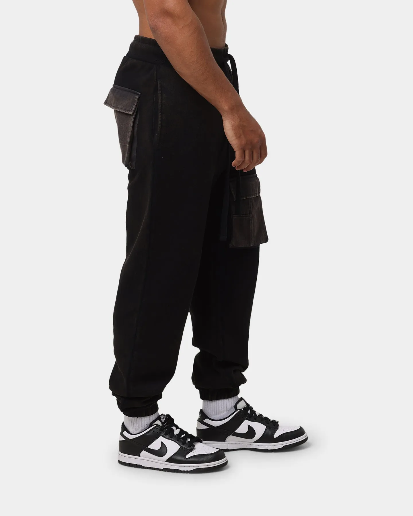 EN ES Utility Washed Sweat Pants Vintage Black