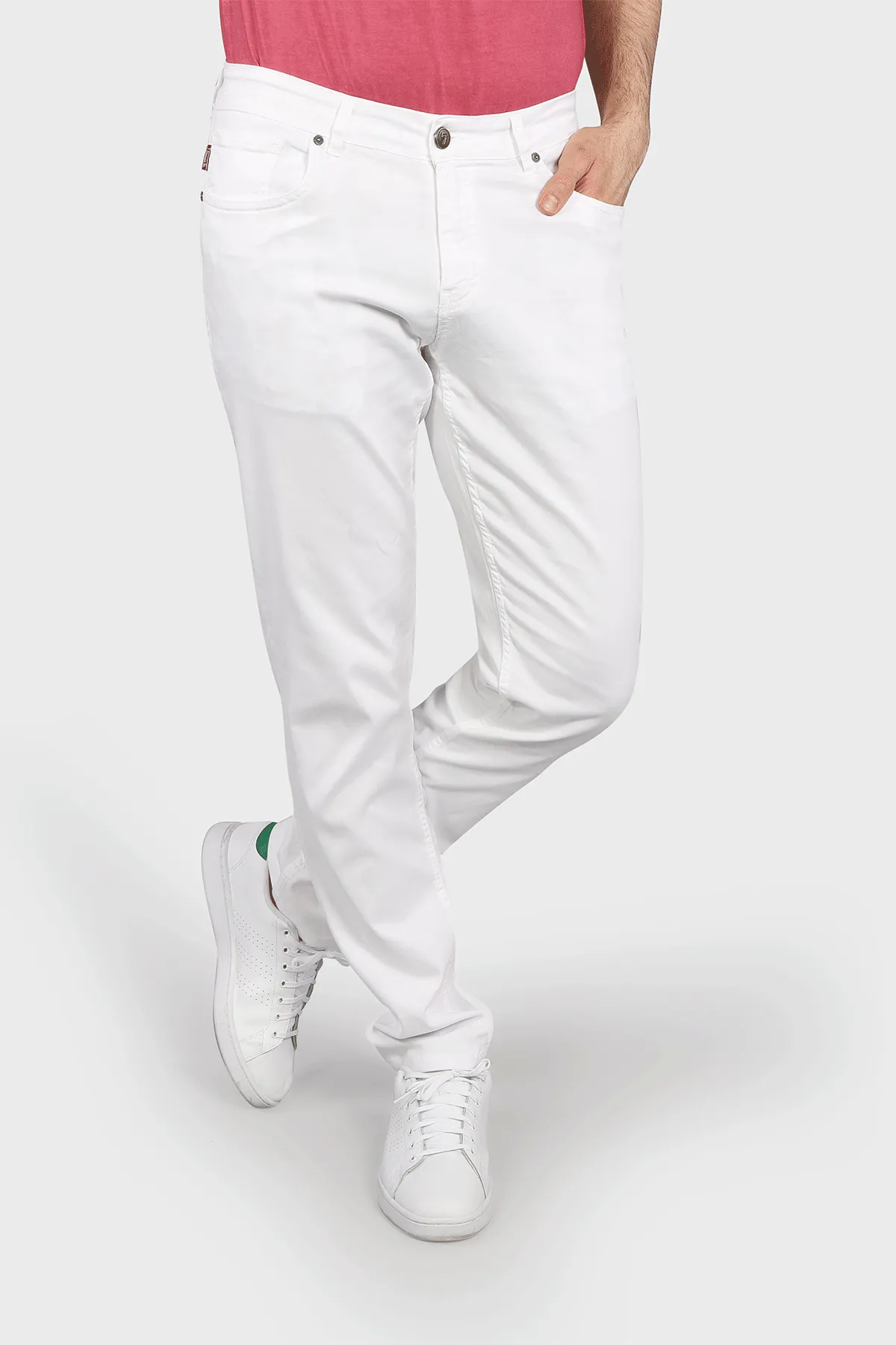 Five Pocket Stretch Pants in White