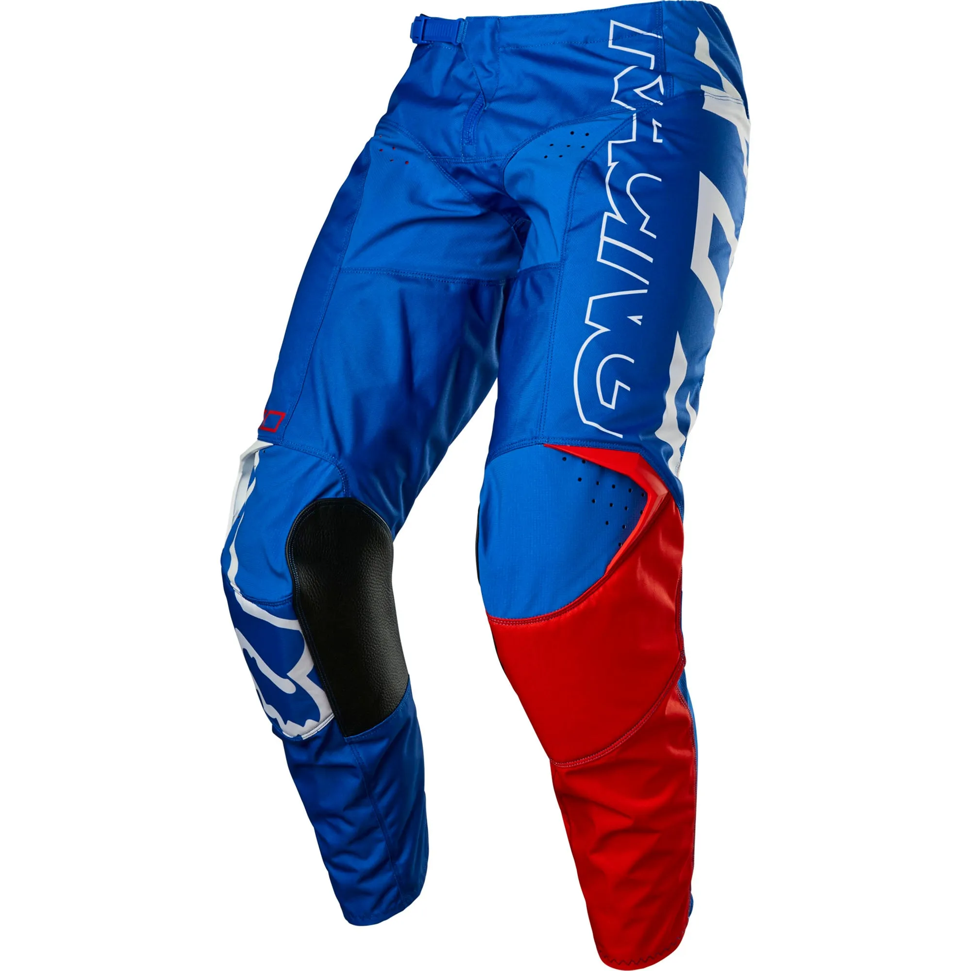 Fox Racing  Mens White Red Blue 180 Skew Pants Heat Resistant Stretchy MotoX Gear