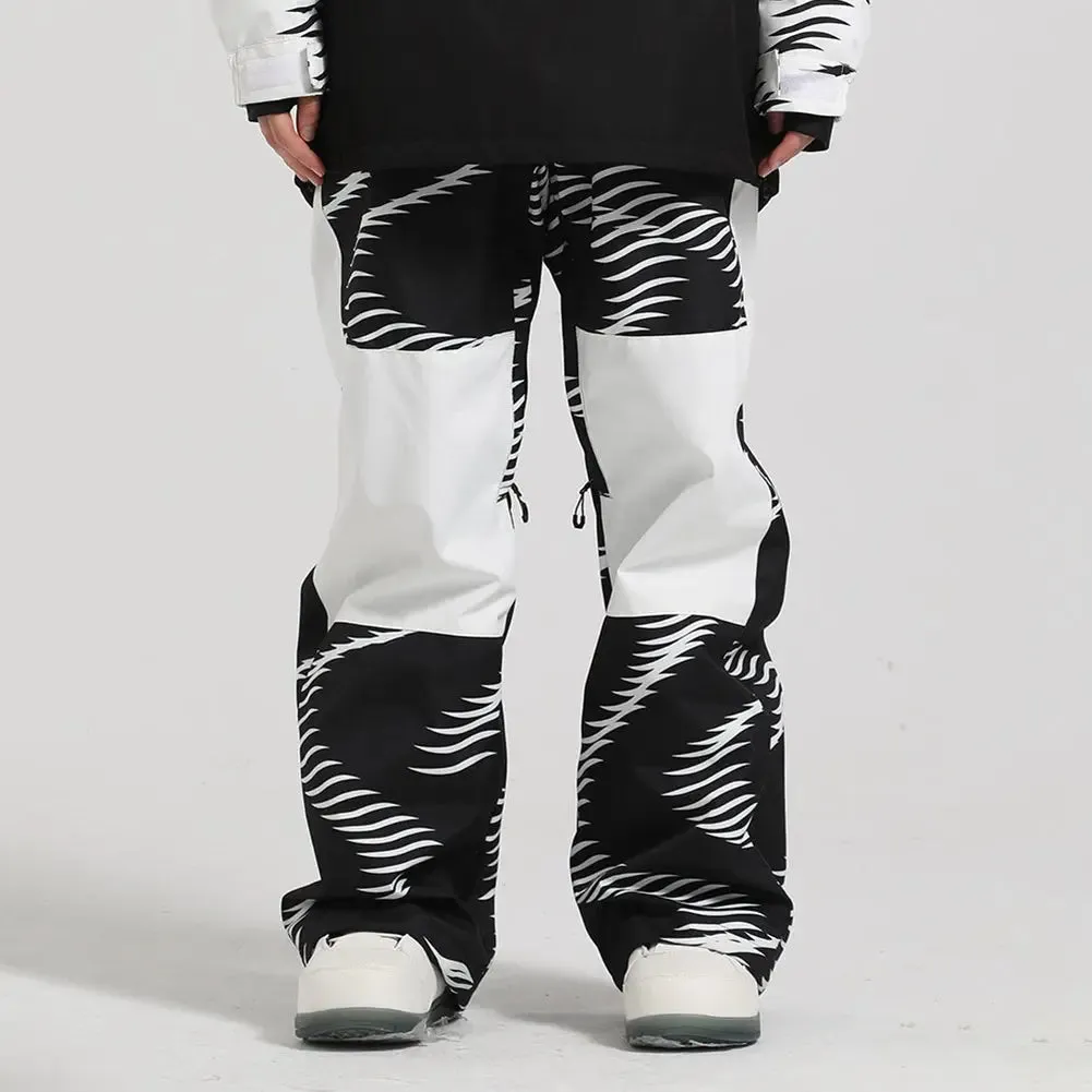 Hotian Unisex Printed Insulated Snow Pants