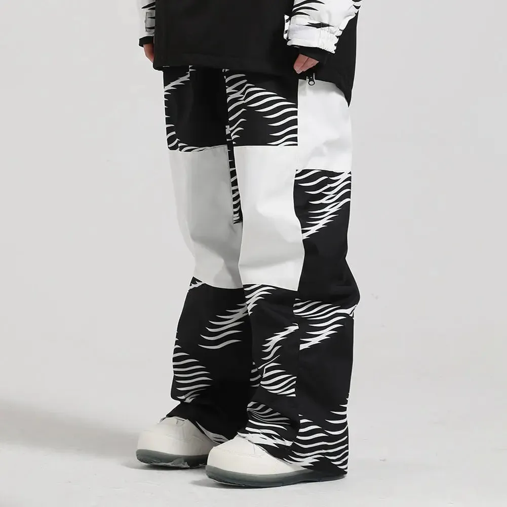 Hotian Unisex Printed Insulated Snow Pants