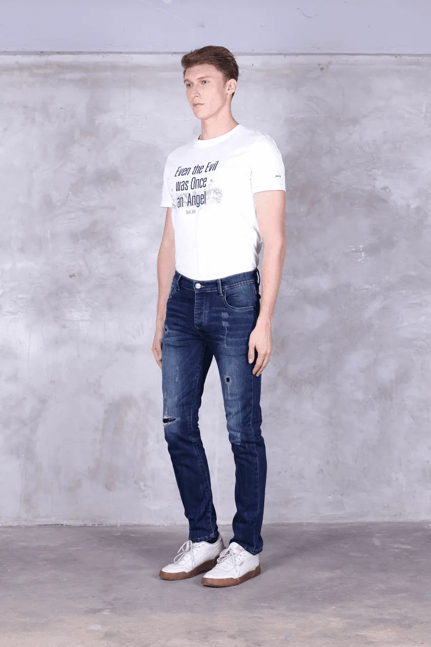 Jack Russel - Men Jeans - Handwerk J-ROCK/2 Skinny Fit Midnight Blue Rust Faded