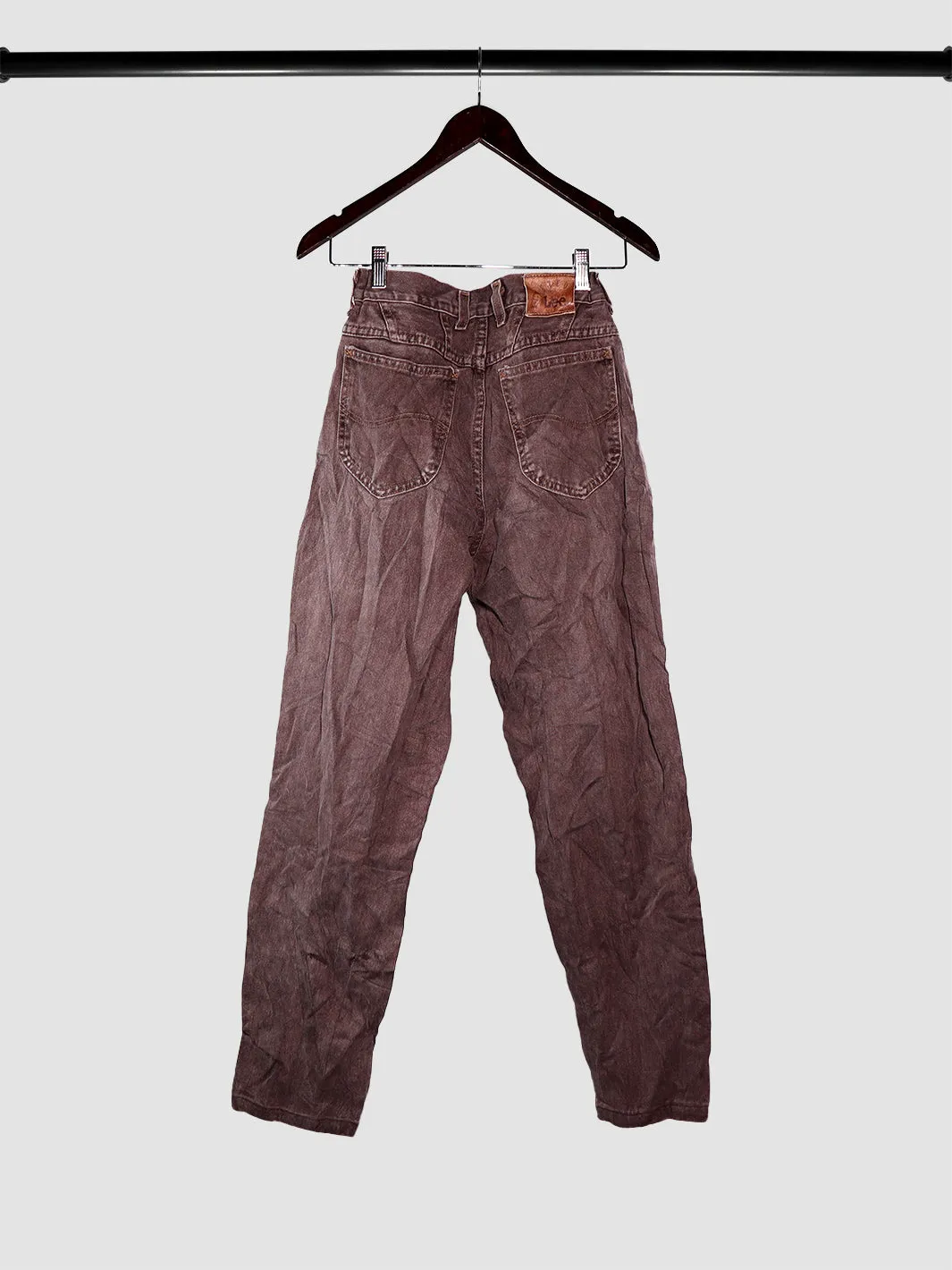 Lee Riveted Vintage Maroon Denim Jeans (8 Medium)