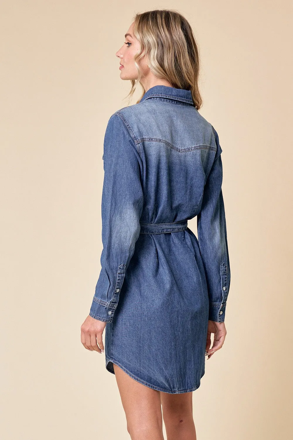 LIGHT DENIM SHIRT DRESS