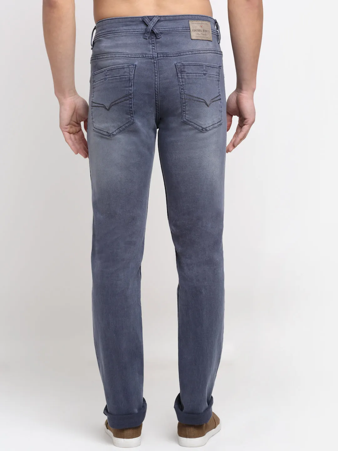 Men's Ultra Narrow fit Heavy Fade Grey  Jeans