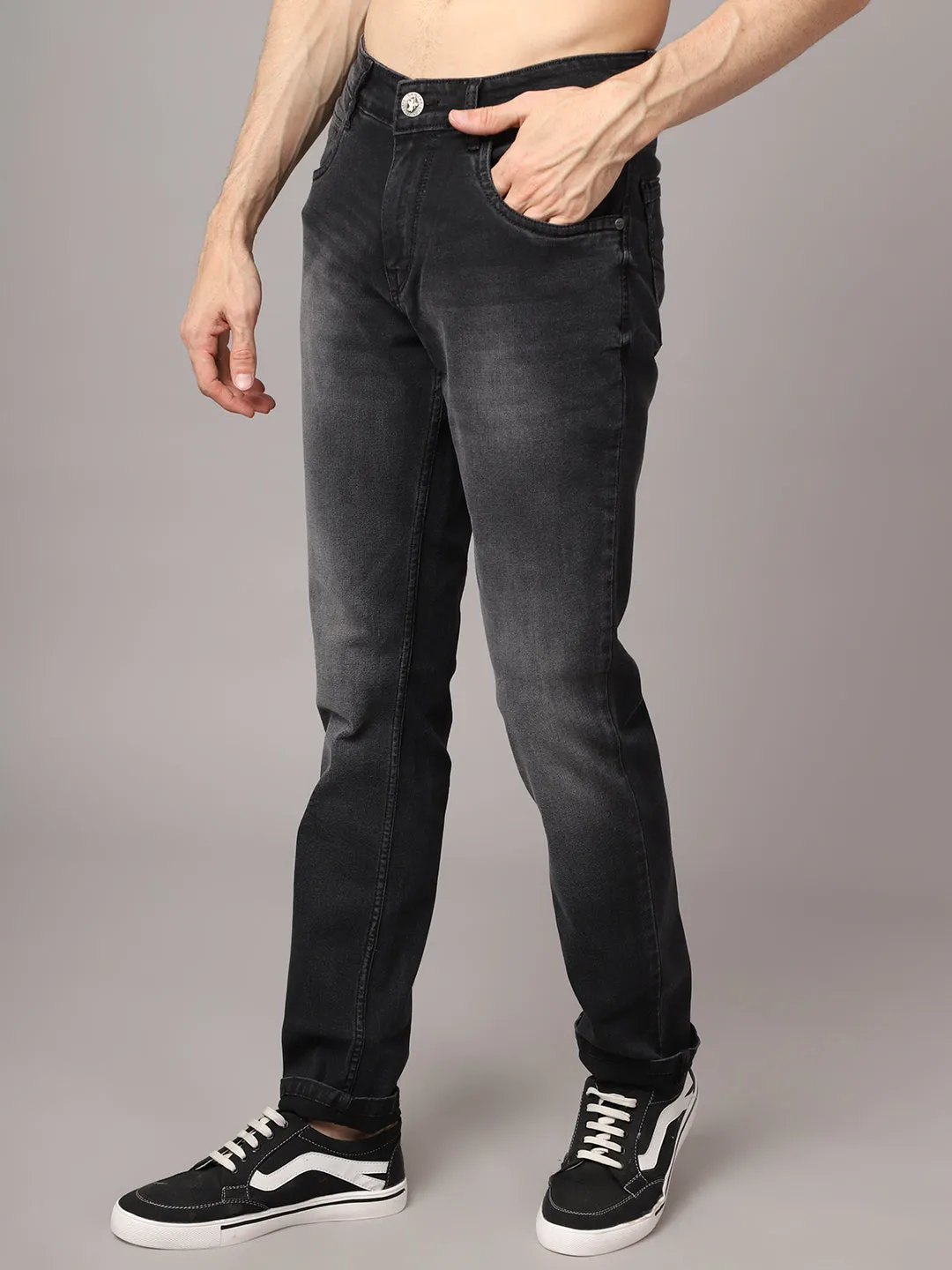 Men's Ultra Narrow fit Medium Fade Dark Grey  Jeans