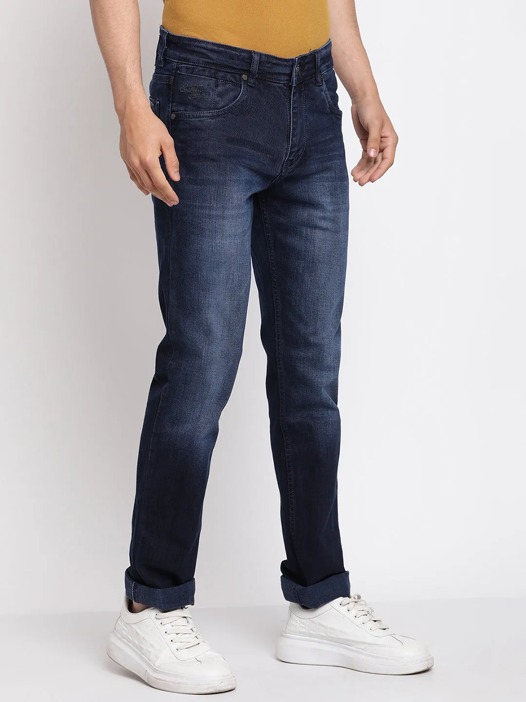 Men's Ultra Narrow fit Medium Fade Navy Blue  Jeans