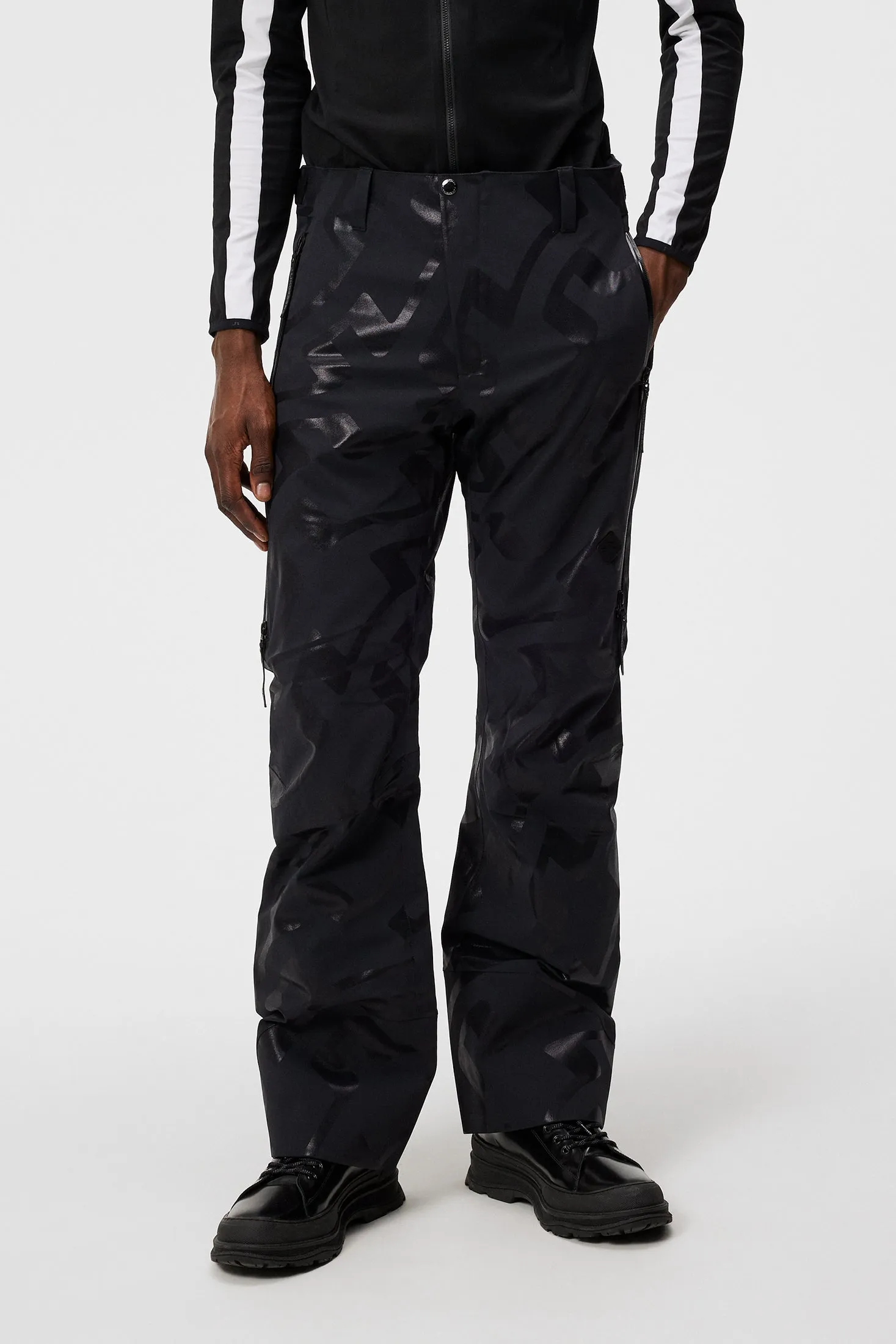 Omnia  Pants Printed / Bridge Wave XL Black Gloss