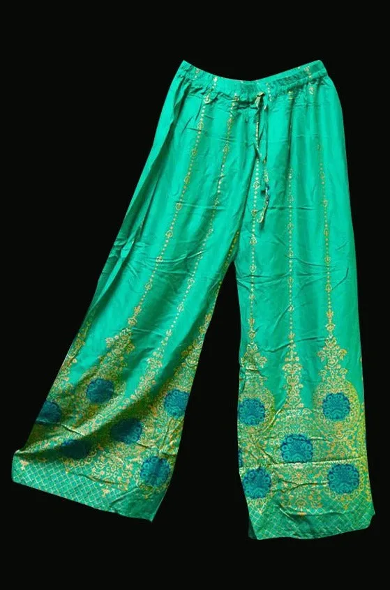 Palazzo Pants with Gold Print