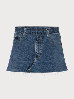 Reworked Denim Skort