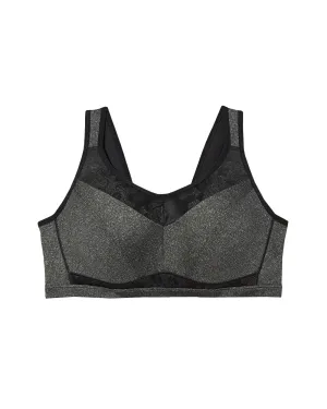 Sabine Sports Bra | Charcoal Grey / Black