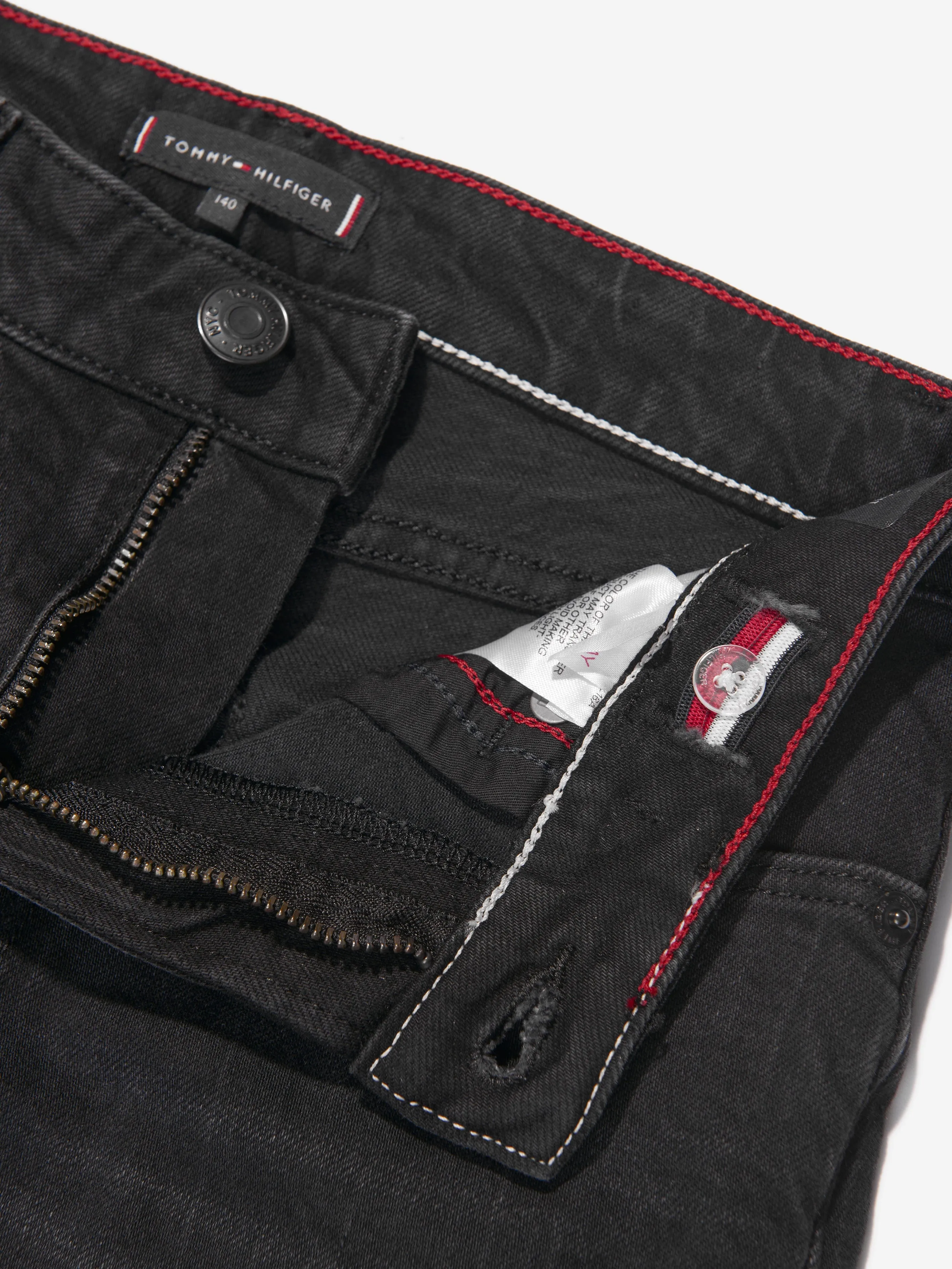 Tommy Hilfiger Boys Modern Straight Jeans in Black