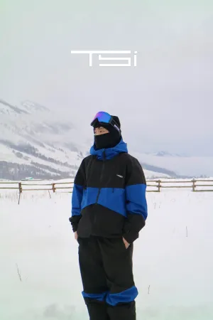 TSI 23/24 Upgraded 3L Black/Navy Snowboarding Jacket & Pants