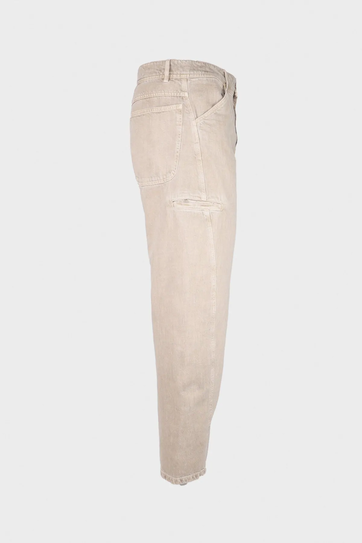 Twisted Workwear Pants - Denim Snow Beige