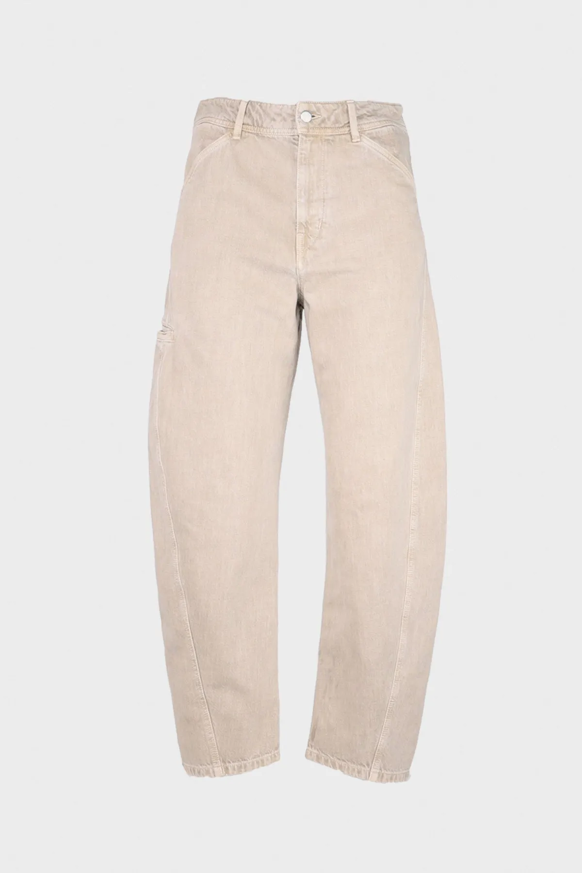 Twisted Workwear Pants - Denim Snow Beige