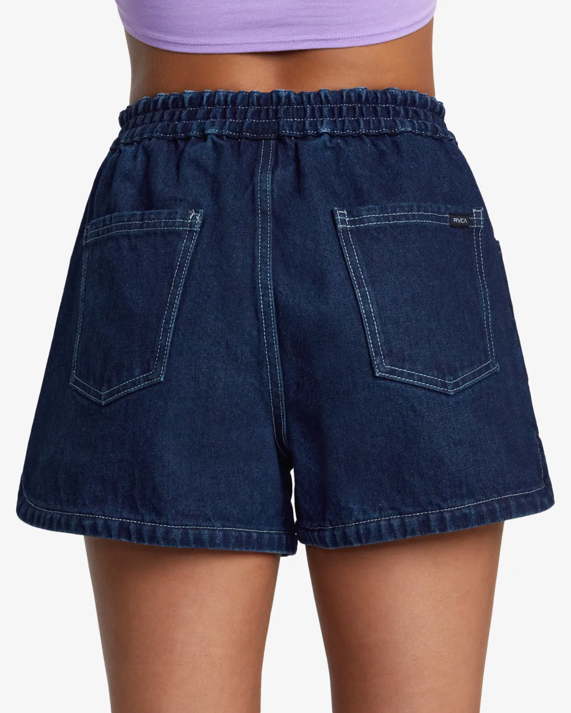 Venice Denim Shorts - Washed Blue