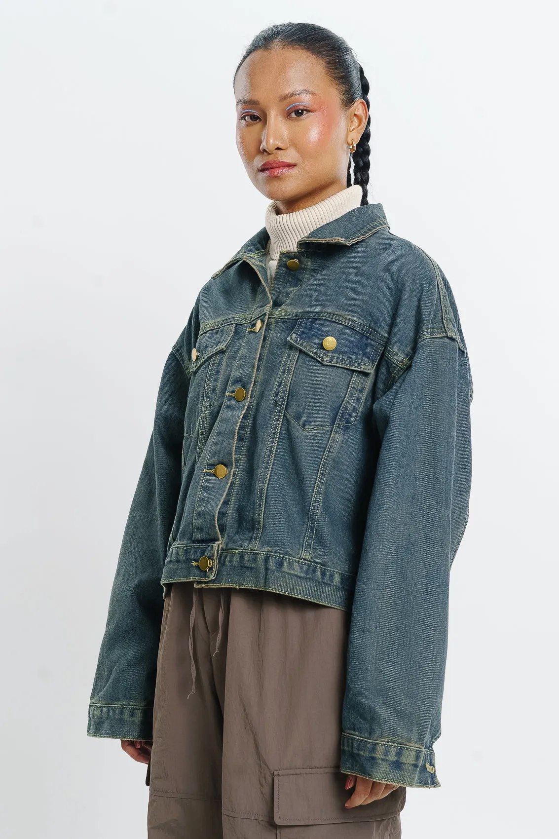 Vintage Flared Denim Jacket