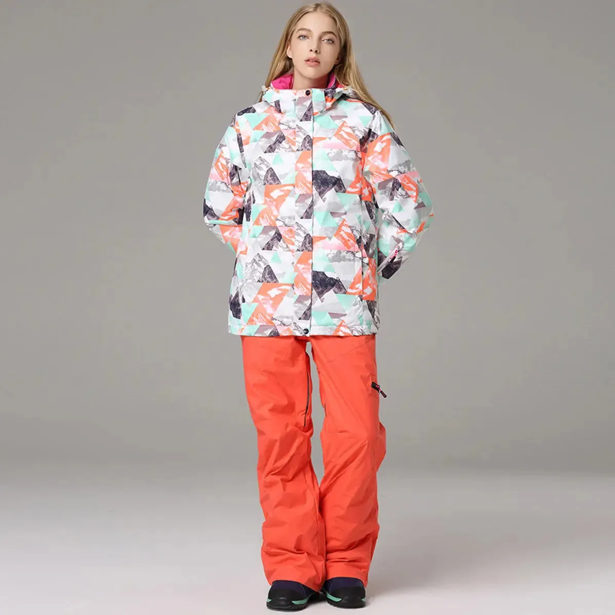 Women's Ski & Snowboard 2 Pieces Jacket & Pants Suits