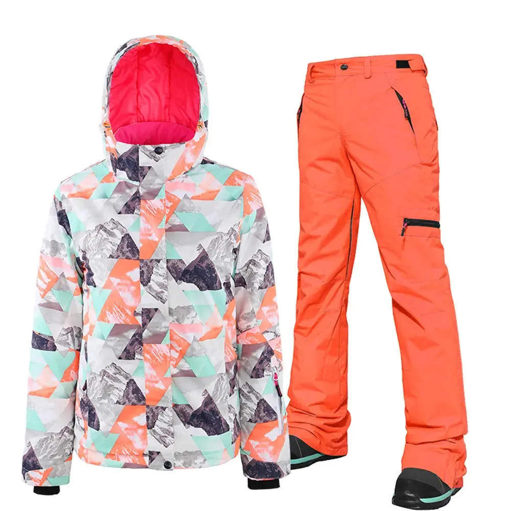 Women's Ski & Snowboard 2 Pieces Jacket & Pants Suits